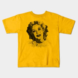 Bette Davis - Simple Engraved Kids T-Shirt